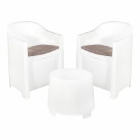   Asztal szett 2 fotellel IPAE Progarden Luna sluc06bg Fehér Kert (3 Darabok) MOST 97878 HELYETT 75335 Ft-ért!