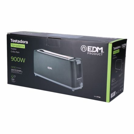 Kenyérpirító EDM 07798 Black Design 900 W Hosszú MOST 19483 HELYETT 13121 Ft-ért!