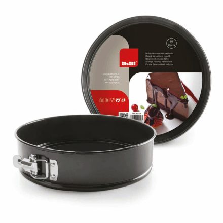 Tavaszforma Sütő Ibili 820120 Acél Ø 20 x 6,8 cm Fekete Kerek MOST 9505 HELYETT 5333 Ft-ért!