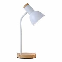   Asztali lámpa EDM 32015 Fehér Természetes Fa Acél 40 W 12 x 17 x 45 cm MOST 17634 HELYETT 11872 Ft-ért!