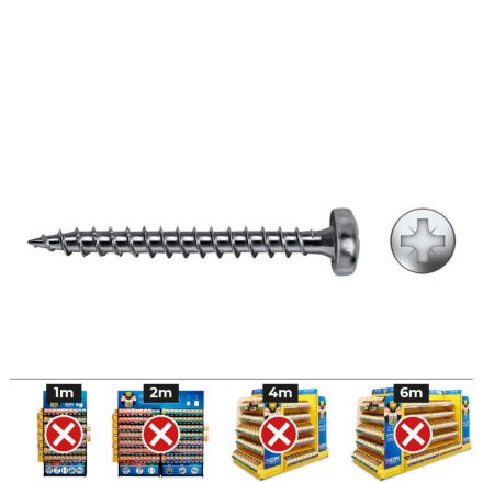 Csavaros doboz CELO vlox b horganyzott Ø 5 x 40 mm Teljes szál (250 egység) MOST 18415 HELYETT 12402 Ft-ért!
