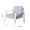 Kerti fotel Thais 73,20 x 74,80 x 73,30 cm Alumínium Fehér MOST 164895 HELYETT 125504 Ft-ért!
