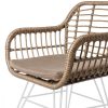 градински стол Ariki 57 x 62 x 80 cm szintetikus rattan Acél Fehér MOST 102735 HELYETT 76435 Ft-ért!