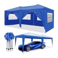   Pergola Acél 600 x 300 x 260 cm Kék MOST 234574 HELYETT 178533 Ft-ért!