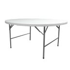   Összecsukható Asztal Fehér HDPE 122 x 122 x 74 cm MOST 73081 HELYETT 54368 Ft-ért!