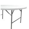 Összecsukható Asztal Fehér HDPE 122 x 122 x 74 cm MOST 73081 HELYETT 54368 Ft-ért!