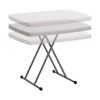 Összecsukható Asztal Fehér Acél HDPE 76 x 50 x 71,5 cm MOST 31556 HELYETT 20239 Ft-ért!