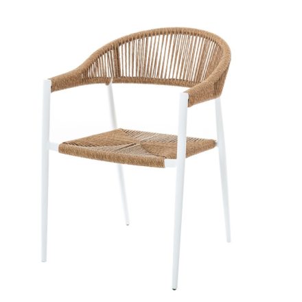 градински стол Neska Fehér Alumínium szintetikus rattan 56 x 59,5 x 81 cm MOST 143649 HELYETT 108100 Ft-ért!