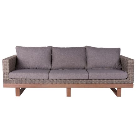 Kerti kanapé Patsy Szürke Alumínium Rattan Akácfa 220 x 89 x 64,50 cm MOST 968017 HELYETT 736760 Ft-ért!