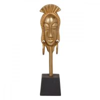   Dekoratív Figura 11 x 10,5 x 46 cm Fekete Aranysàrga Afrikai Nő MOST 30527 HELYETT 20554 Ft-ért!