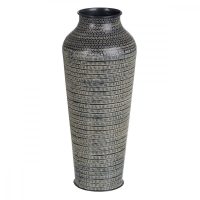  Váza 20 x 20 x 49,5 cm Fekete Alumínium MOST 36081 HELYETT 24299 Ft-ért!