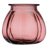   Váza Rózsaszín újrahasznosított üveg 18 x 18 x 16 cm MOST 17742 HELYETT 10624 Ft-ért!