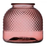  Váza Rózsaszín újrahasznosított üveg 24 x 24 x 24 cm MOST 24278 HELYETT 15568 Ft-ért!