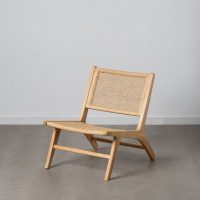   Karosszék Természetes Fa Rattan 60,5 x 73,5 x 72,5 cm MOST 252486 HELYETT 136095 Ft-ért!