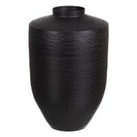   Váza Fekete Alumínium 26,5 x 26,5 x 41 cm MOST 54140 HELYETT 29416 Ft-ért!