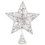   Karácsonyi csillag Ezüst színű Ezüst Fém Fal 20 x 5 x 25 cm MOST 10163 HELYETT 5705 Ft-ért!