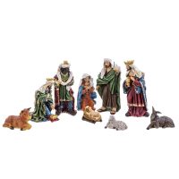   Karácsonyfagömb Születés / Betlehem Többszínű Polyresin 31,5 cm (9 Darabok) MOST 87691 HELYETT 65240 Ft-ért!