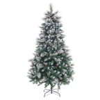   Karácsonyfa Fehér Piros Zöld Természetes PVC Fém 240 cm MOST 181253 HELYETT 137955 Ft-ért!