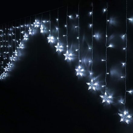 LED-es fényfüggöny Fehér Csillagok MOST 44379 HELYETT 22968 Ft-ért!