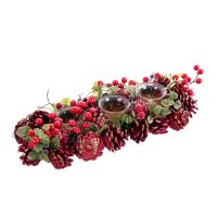   Karácsonyi gyertyatartó Piros Többszínű Műanyag Foam 36 x 14 x 8 cm MOST 15848 HELYETT 9483 Ft-ért!