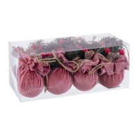   Karácsonyi díszek Többszínű Rózsaszín Bársony Foam 6 x 6 x 6 cm (8 egység) MOST 7247 HELYETT 4068 Ft-ért!
