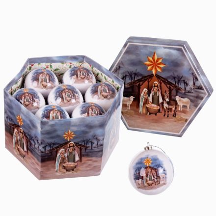 Karácsonyi díszek Többszínű Papír Polyfoam Születés / Betlehem 7,5 x 7,5 x 7,5 cm (14 egység) MOST 21177 HELYETT 13559 Ft-ért!