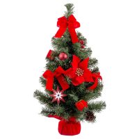   Karácsonyfagömb Piros Zöld Műanyag Szövet Karácsonyfa 60 cm MOST 20163 HELYETT 12071 Ft-ért!