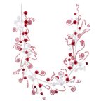   Karácsonyi girland Fehér Piros Műanyag Foam 180 cm MOST 24417 HELYETT 15659 Ft-ért!