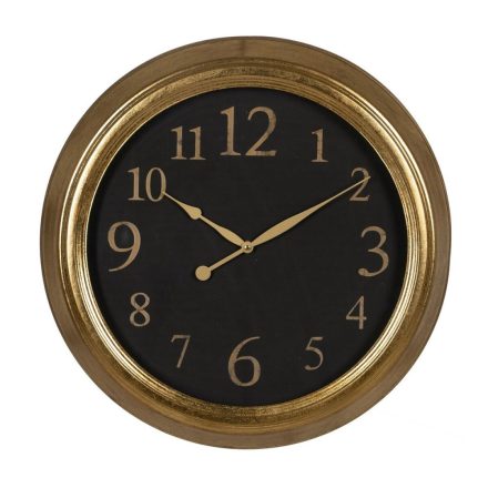 Falióra Fekete Aranysàrga PVC Kristály Vas Fa MDF 47 x 5,5 x 47 cm MOST 53753 HELYETT 33774 Ft-ért!