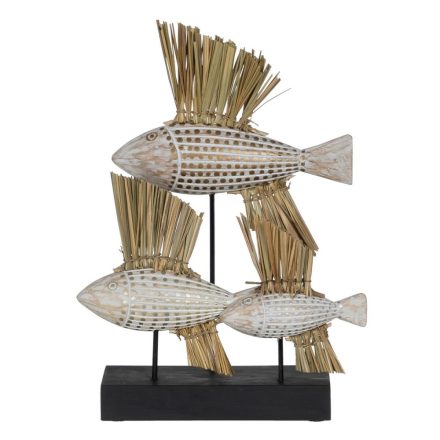 Dekoratív Figura Fehér Barna Természetes Halak 30 x 10 x 40 cm MOST 36351 HELYETT 22835 Ft-ért!