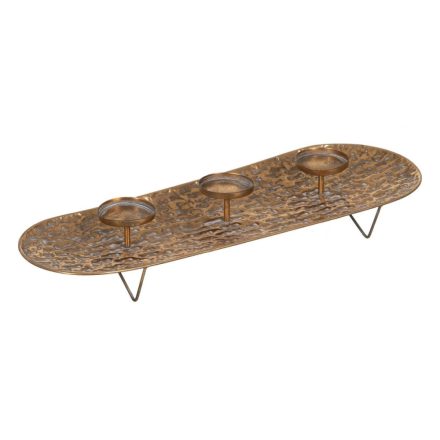 Gyertyatartó Tálca Aranysàrga Vas 65 x 23,5 x 10,5 cm MOST 24077 HELYETT 15444 Ft-ért!