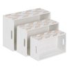Dekoratív doboz szett Fehér Természetes Császárfa 44 x 31 x 18 cm (3 Darabok) MOST 34565 HELYETT 23282 Ft-ért!