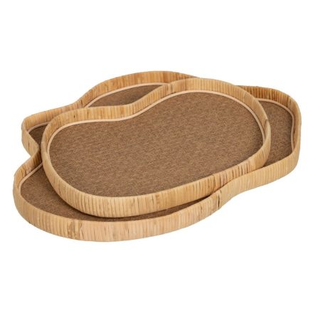 Tálca Természetes 46,5 x 34 x 3,5 cm (2 egység) MOST 34882 HELYETT 21918 Ft-ért!