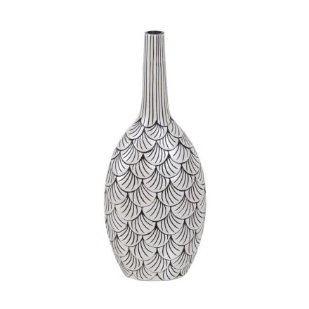 Váza Fehér Fekete Polyresin 21,5 x 12 x 50 cm MOST 32871 HELYETT 16329 Ft-ért!