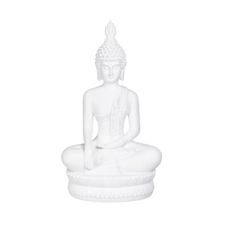 Dekoratív Figura Fehér Buddha 19,2 x 12 x 32,5 cm MOST 26583 HELYETT 17048 Ft-ért!