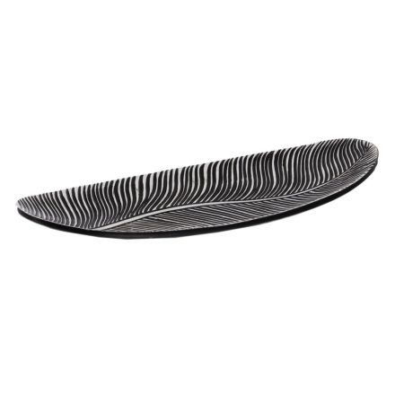 Tálca Fehér Fekete Polyresin 49 x 19,5 x 6 cm MOST 22375 HELYETT 14353 Ft-ért!