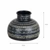 Váza Fekete Alumínium 15 x 15 x 13 cm MOST 13798 HELYETT 8259 Ft-ért!