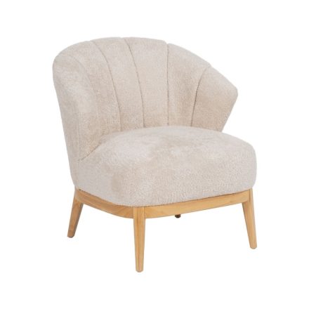 Karosszék Krémszín Természetes Gumifa Foam Szövet 71 x 75 x 76 cm MOST 348044 HELYETT 211182 Ft-ért!