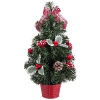   Karácsonyfa Piros Zöld PVC Ananász 26 x 26 x 50 cm MOST 13326 HELYETT 7978 Ft-ért!