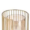 Gyertyatartó Barna Aranysàrga Fa Kristály Acél 15 x 15 x 23 cm MOST 31749 HELYETT 20363 Ft-ért!