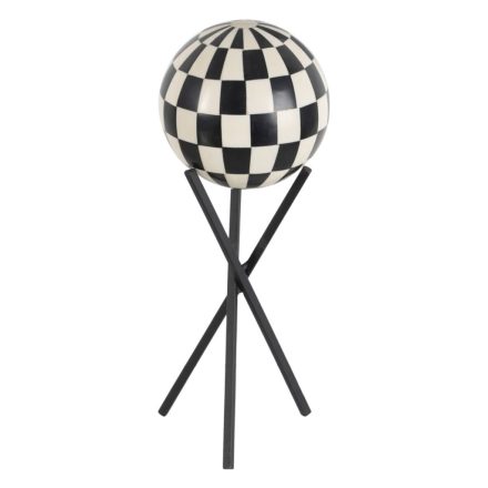 Dekoratív Figura Fehér Fekete Gyanta Vas 15 x 15 x 35 cm MOST 32028 HELYETT 21570 Ft-ért!