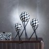 Dekoratív Figura Fehér Fekete Gyanta Vas 15 x 15 x 35 cm MOST 32028 HELYETT 21570 Ft-ért!