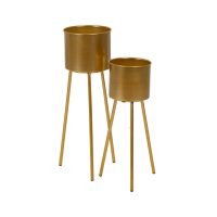   Virágcserepek készlete Aranysàrga Vas 28 x 24 x 69 cm MOST 47976 HELYETT 32310 Ft-ért!