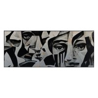   Kép Fehér Fekete 125 x 3 x 50 cm MOST 168376 HELYETT 126711 Ft-ért!