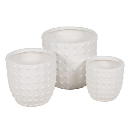Virágcserepek készlete Fehér 37 x 37 x 35,5 cm (3 egység) MOST 85155 HELYETT 63355 Ft-ért!