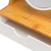 Nagyítós Tükröt Fehér Természetes Bambusz Kristály polisztirén 17 x 10 x 25 cm MOST 16366 HELYETT 9797 Ft-ért!