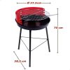 Hordozható grill Aktive Fa Vas 37,5 x 70 x 38,5 cm (4 egység) Piros MOST 77188 HELYETT 38941 Ft-ért!