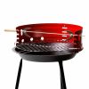 Hordozható grill Aktive Fa Vas 37,5 x 70 x 38,5 cm (4 egység) Piros MOST 77188 HELYETT 38941 Ft-ért!