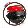 Hordozható grill Aktive Vas Műanyag 37 x 44 x 33 cm (6 egység) Piros MOST 92580 HELYETT 52996 Ft-ért!