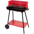   Szén barbecue kerekekkel Aktive Acél Műanyag Zománcozott fém 66 x 85 x 44 cm Piros MOST 47914 HELYETT 31971 Ft-ért!